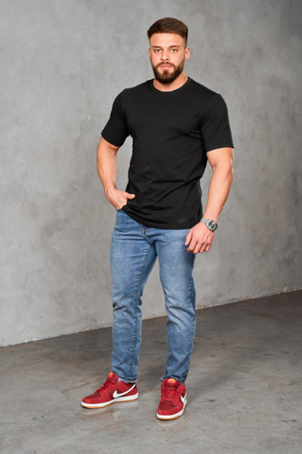 Футболка хлопковая классическая LEGENDA 3D Logo черная