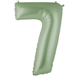 Шар фольгированный Цифра 7 101 см (Зеленый)