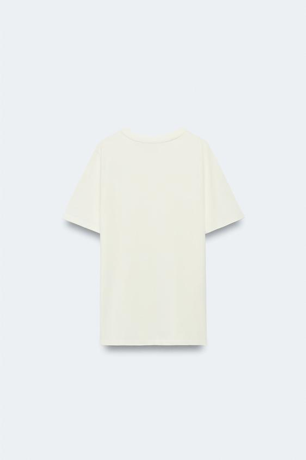 ZARA ФУТБОЛКА С ВЫШИВКОЙ СПЕРЕДИ - LIMITED EDITIO, ЭКРЮ