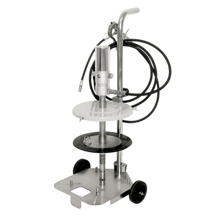 Пневматический солидолонагнетатель 50:1 на тележке, для бочек 50-60 кг крышка 400мм, GARTEC (Италия)