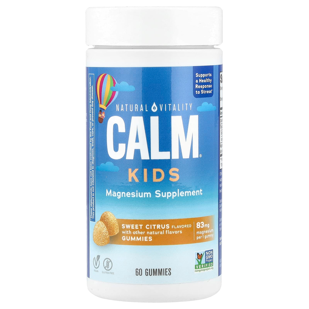 Natural Vitality, CALM®, детские жевательные таблетки, сладкий цитрус, 83 мг, 60 жевательных таблеток