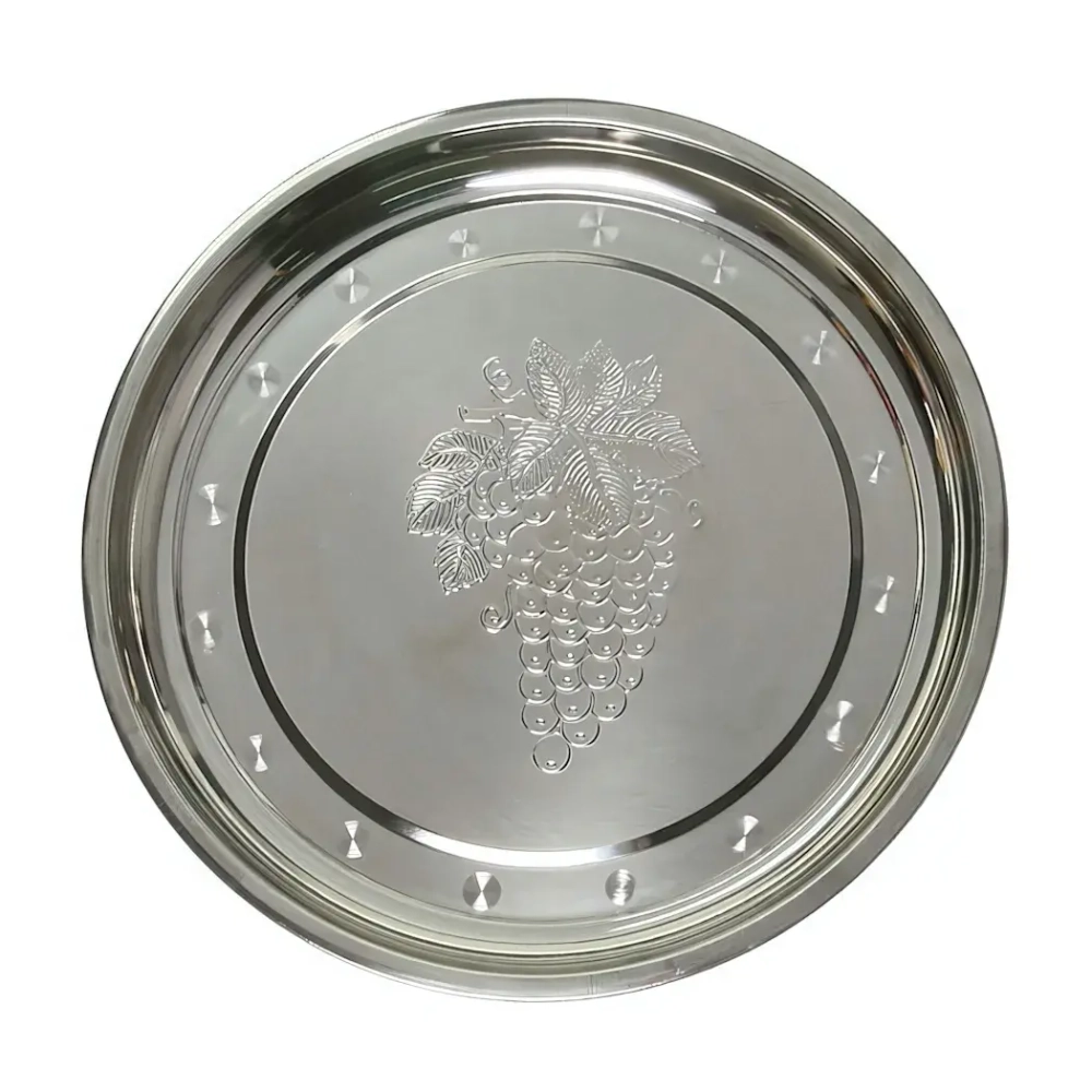 Поднос металлический 30 см круглый