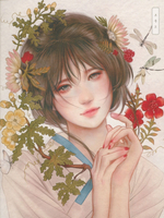 Folk tales and girls. Coloring book