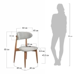 Стул Bradex Home Lucas белый искусственный мех с ножками цвета орех