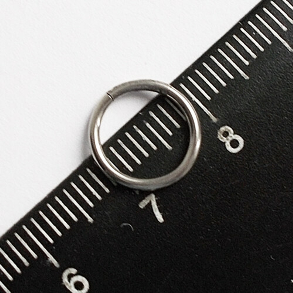 Кольцо сегментное 8 мм, толщина 1,2 мм для пирсинга . Сталь 316L.