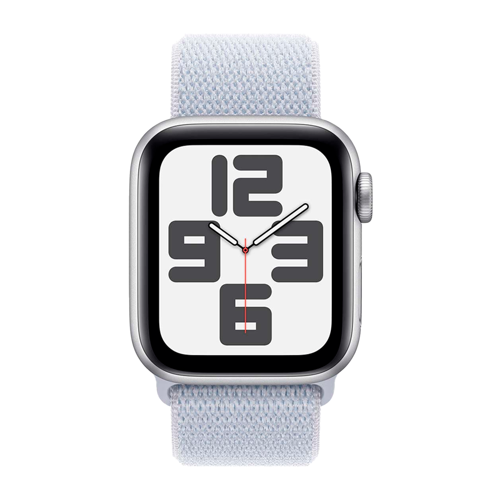 Умные часы Apple Watch SE 2 (2024) GPS, 40mm, Silver Aluminium Case with Sport Loop, Blue Cloud (Серебристый)