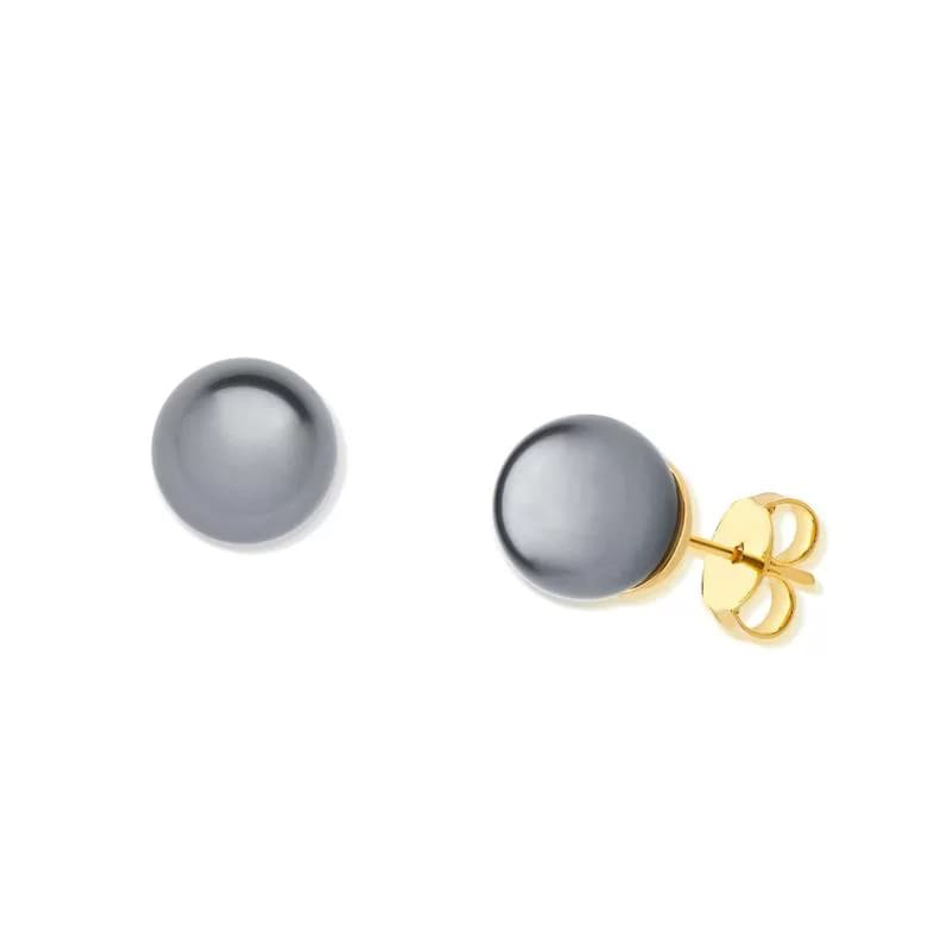 Серьги пусеты Possebon White Pearl A0656.1 BW/G