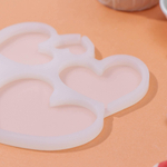 Форма для фигурных леденцов «Сердечки», 6 ячеек, 16х14х0,7 см, цвет белый