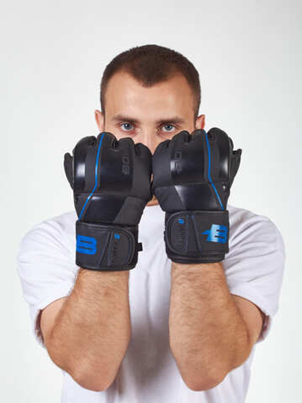 Перчатки для ММА Boybo B-series, черно-синие