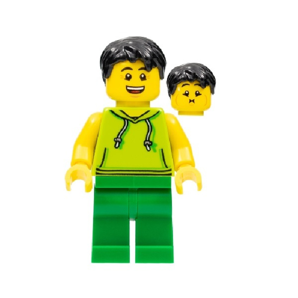 Парень в лаймовом худи без рукавов twn351