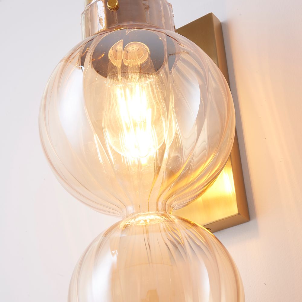 Бра Heathfield Lighting - Medina Wall Brass/Amber By Imperiumloft