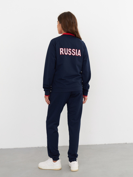 Костюм Классика однотонный на молнии женский (вышивка)