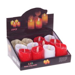 GAEM Набор из 12шт, Изделие декоративное с подсветкой "Свеча" (3xCR2032), L16 W16 H8,5 см