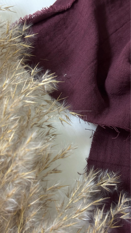 Муслин 2 сл жатый цвет «Баклажанный»