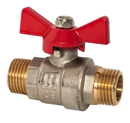 Кран шаровый 20 (3/4") НН бабочка (Италия)
