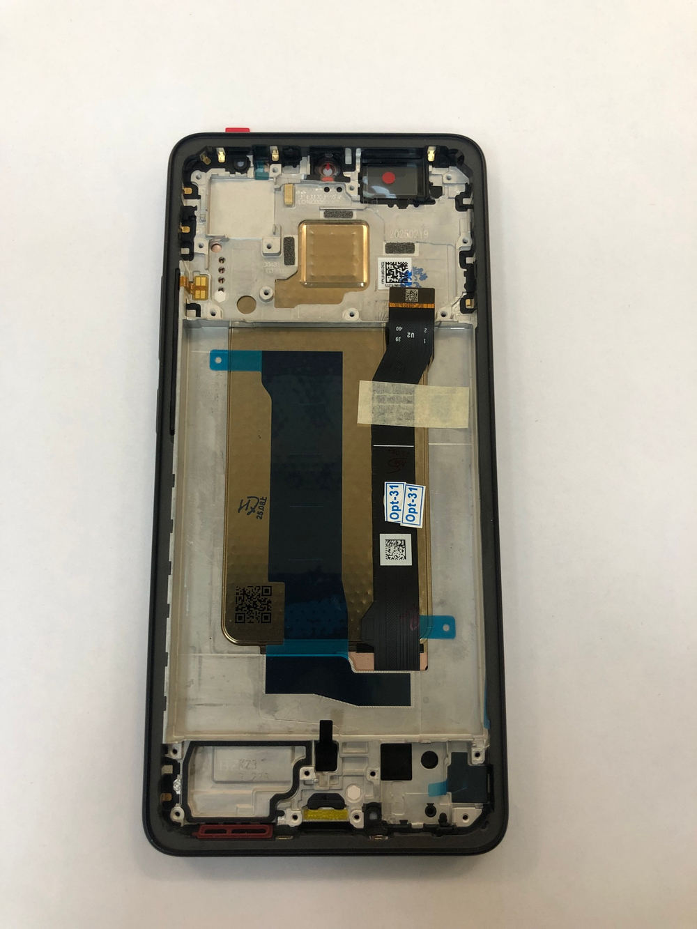 Xiaomi Poco X7 Pro Дисплей в сборе с тачскрином и рамкой, Черный, Оригинал