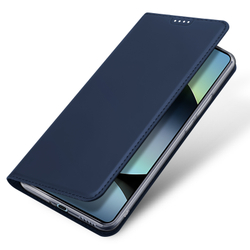 Чехол книжка из PU кожи синего цвета от Dux Ducis для Xiaomi Redmi Note 14S, серия Skin Pro Series Case