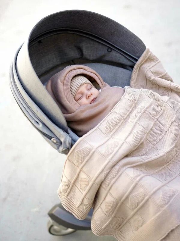 Плед вязаный хлопковый 