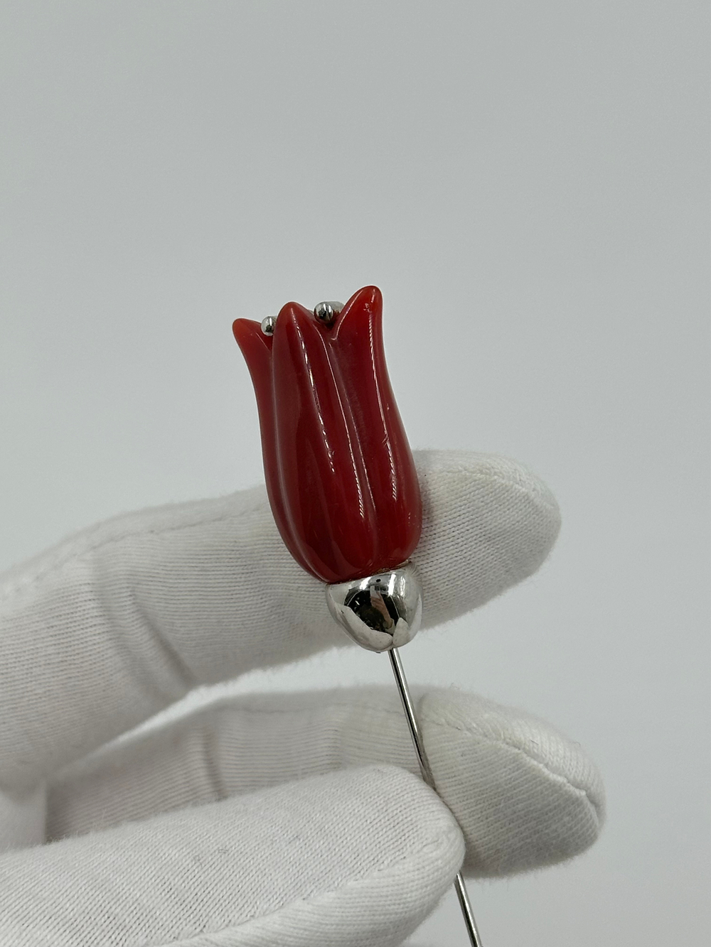 Брошь булавка Тюльпан Givenchy 1978 год