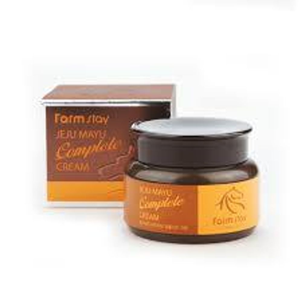 Farm Stay Jeju Mayu Complete Horse Oil Cream крем для лица с лошадиным маслом для сухой кожи