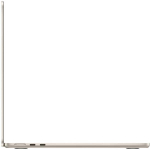 Apple MacBook Air 15 (M3, 8C CPU/10C GPU, 2024), 24 ГБ, 512 ГБ SSD, Starlight (сияющая звезда) MC9K4