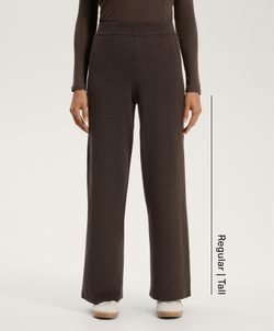 OYSHO Прямые брюки с резинкой по бокам, коричневый