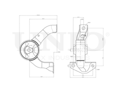 Опора двигателя задняя UNIO RMP-15113