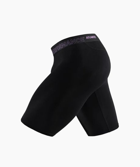 Трусы мужские боксеры (1 шт) удлиненные, Atlantic MH-1184, бамбук, черный