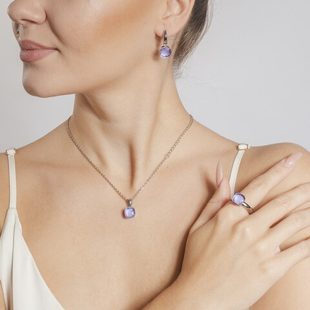 Кольцо Qudo Firenze medium orchid 18.5 мм 611974 R/S размер 18,5