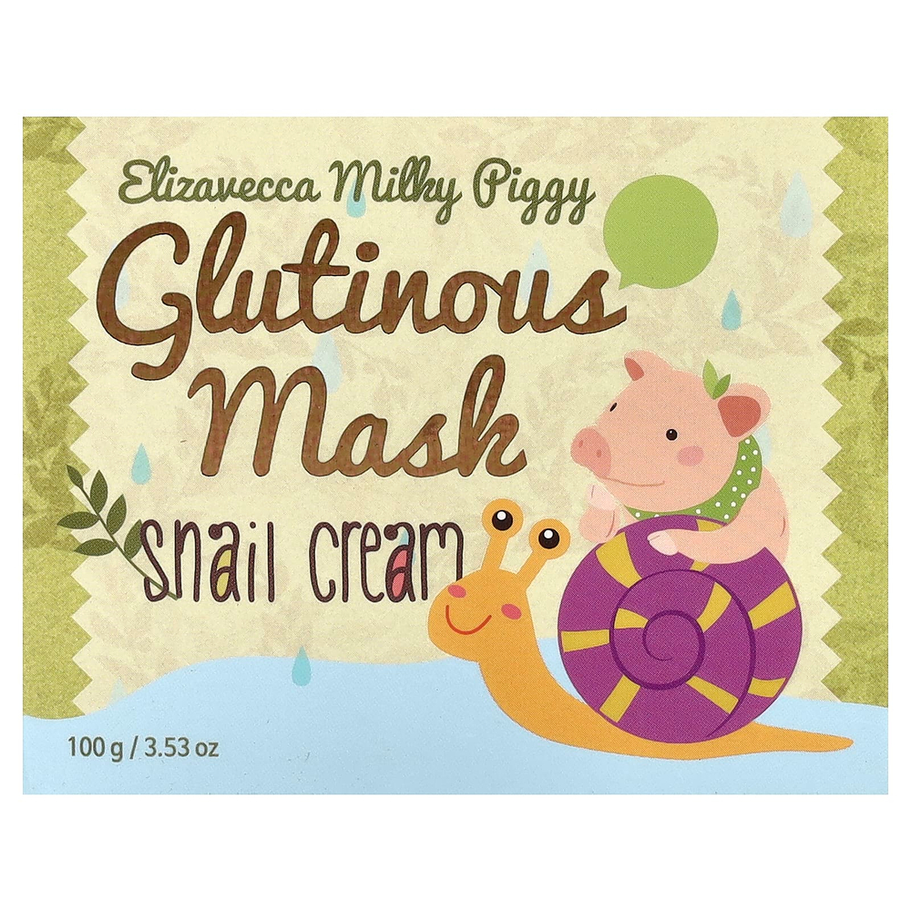 Elizavecca, Glutinous Mask, крем с муцином улитки, 100 г (3,53 унции)