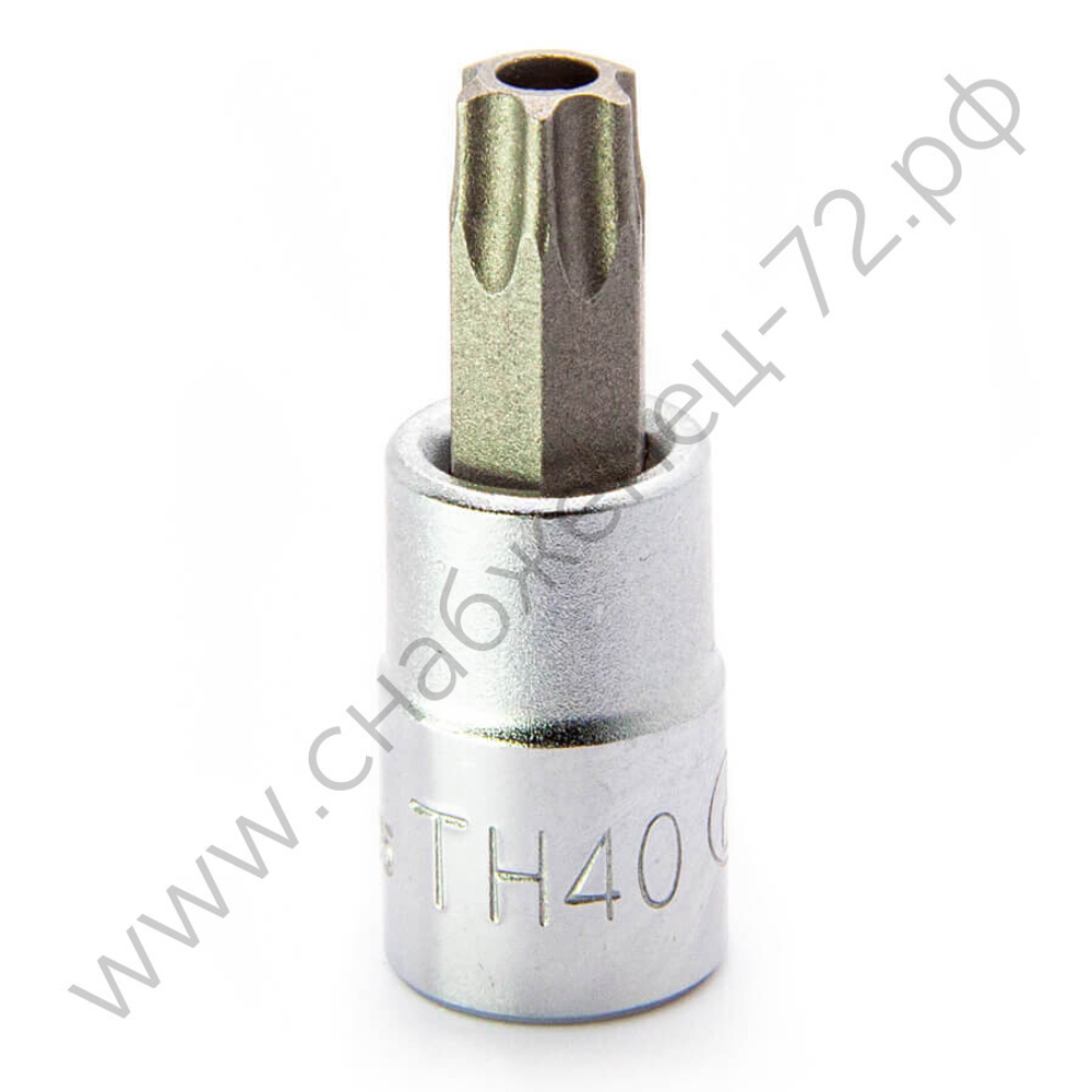 2025TH40 Торцевая головка со вставкой TORX  с отверстием 1/4"  ТH40