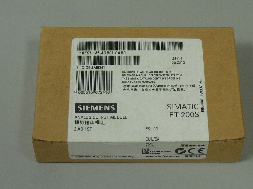 Новый SIEMENS 6ES7135-4GB01-0AB0