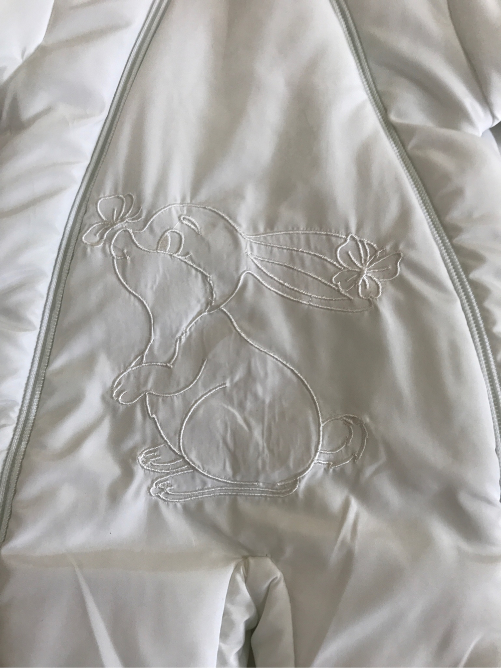 Комбинезон на осень-весну, Модель: Заяц, белый ("Eliza baby") (Размер: 74)