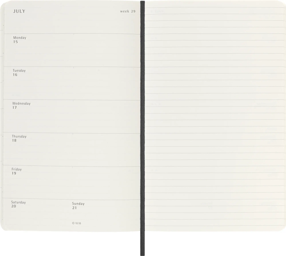 Еженедельник на 2025-2026 гг Moleskine Academic Soft WKNT (DSB18WN3) 13х21см, мягкая обложка, черный