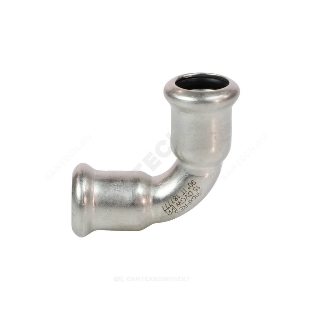 Отвод сталь нерж AISI 316L 90гр Дн 15 Ру16 пресс Inoxpres RM 181015900C