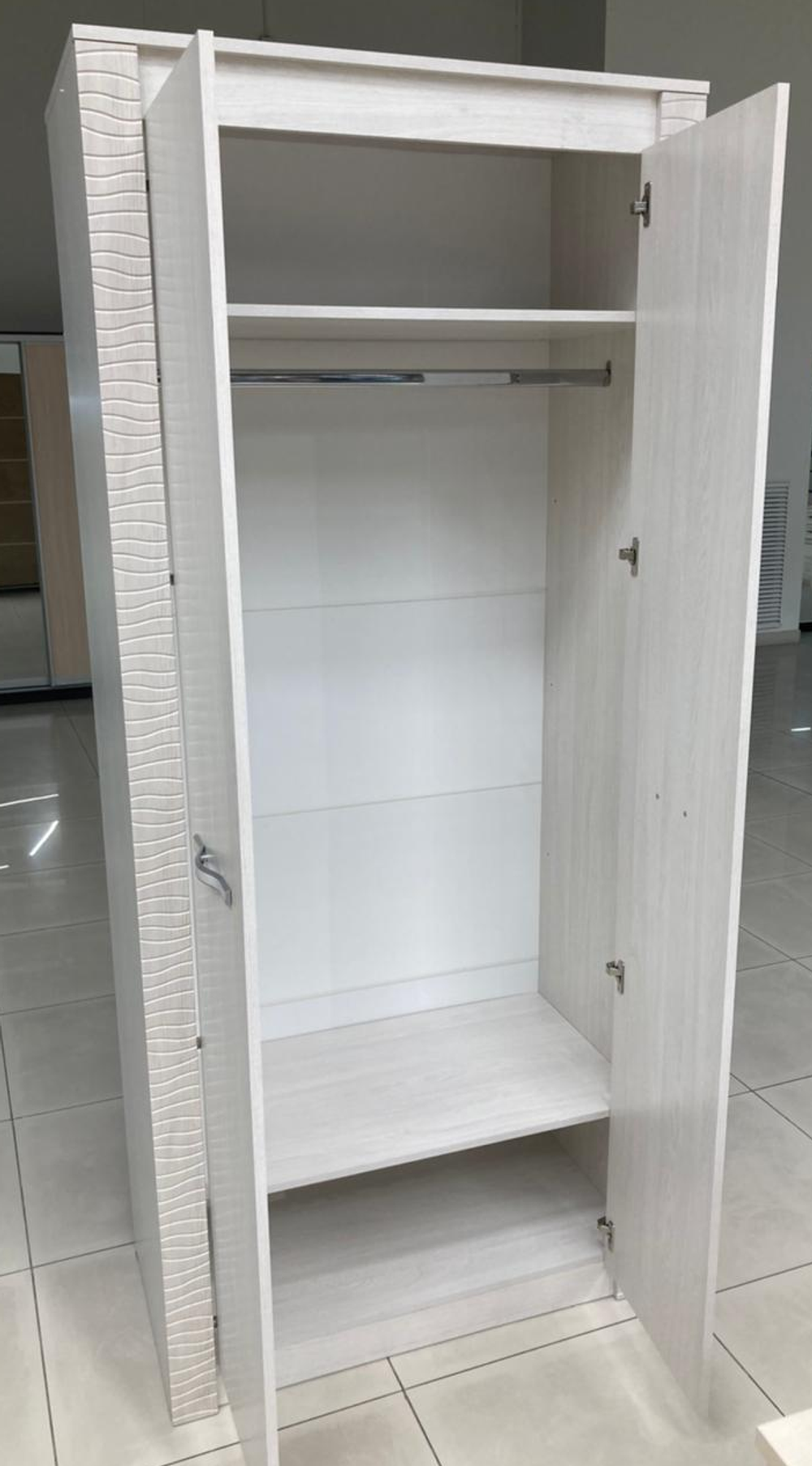 Шкаф 2-х створчатый Монако ШК-37 ясень белый