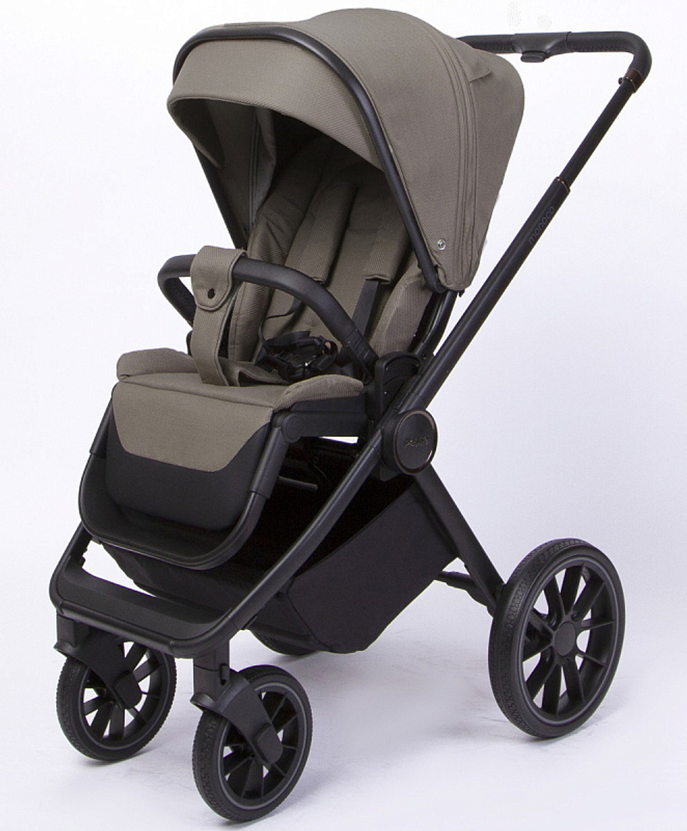 Детская коляска Peppy Monaco 2 в 1 Sandstone (песочный), рама черная