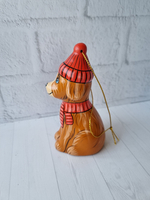 Пёс Барбоскин ёлочная игрушка из фарфора