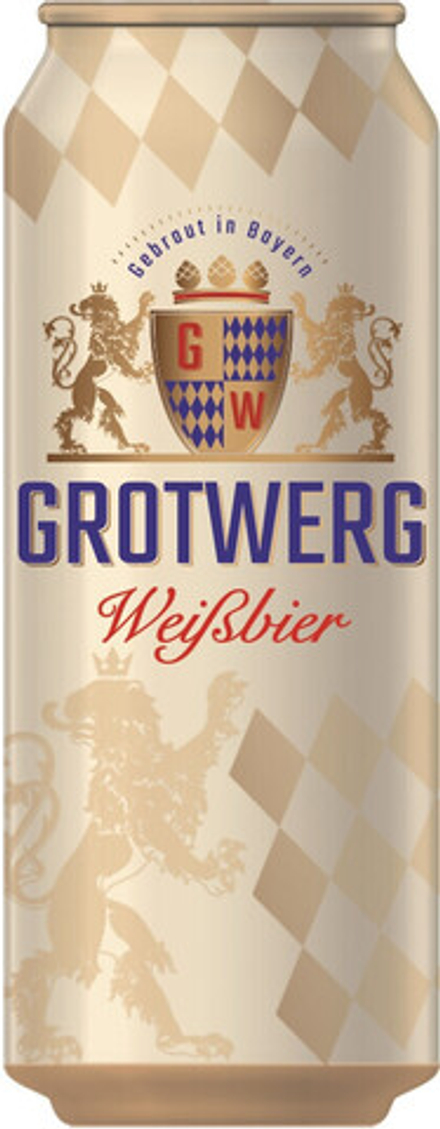 Пиво Гротверг Вайссбир / Grotwerg Weissbier 0.5 - банка