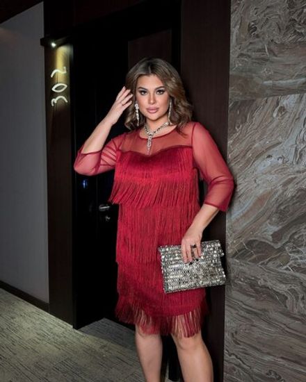 Платье с бахромой УК-824-5 Фото 1