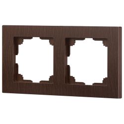 Рамка для розеток и выключателей Intro Accent 6-502-10 на 2 поста, СУ, венге | Intro