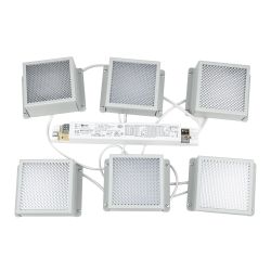 ULP-0808 42W-4000К IP40 GRILYATO WHITE KIT06 Светильники светодиодные потолочные встраиваемые. комплект из 6 штук. Белый свет 4000K. 5208Лм. Для ячеек 86x86мм. Корпус белый. В комплекте с и-п. ТМ Uniel