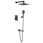 Душевая система 35к G7117-6 GAPPO лейка "Тропический душ" встраиваемая ЧЕРНЫЙ