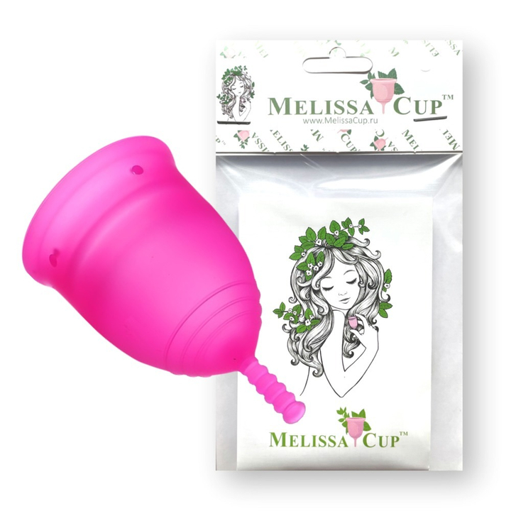 Менструальная чаша в мешочке Melissacup box plus цвет малиновый размер S 1 шт
