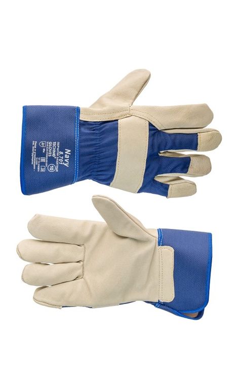 Перчатки NAVY (Нэви) комбинированные со свиной кожей, арт. 8.701