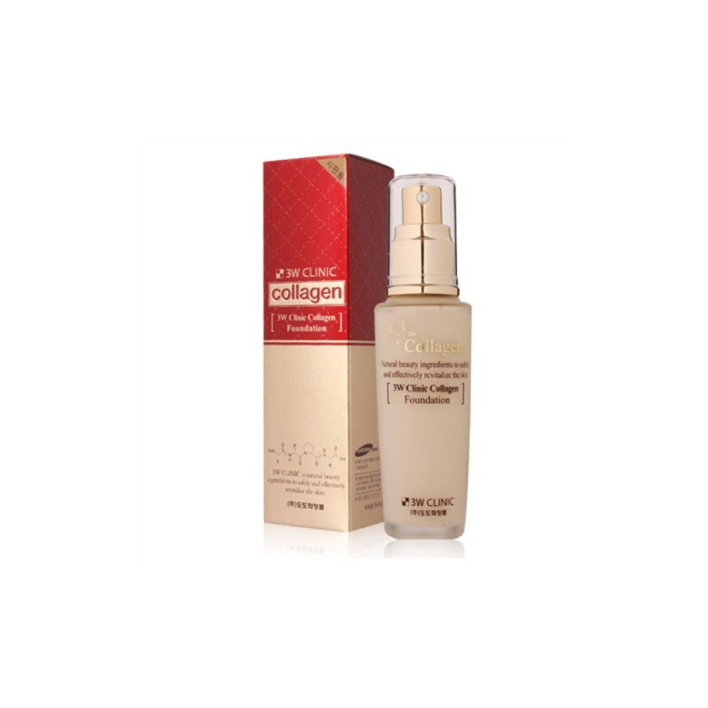 Тональная основа 3W Clinic Collagen Foundation тон 21 с коллагеном 50 мл