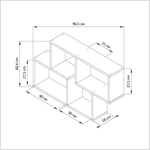 Полка настенная 4 ячейки белая в скандинавском стиле