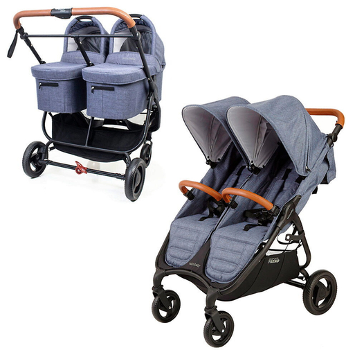 Детская коляска для двойни Valco baby Snap Duo Trend 2 в 1 Синий (Denim)