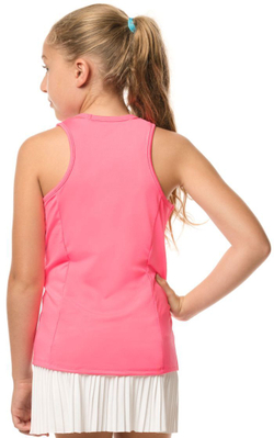 Футболка для девочки теннисная Lucky in Love Core V-Neck Cutout Tank Girls - Розовый