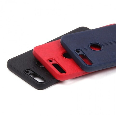 Панель из экокожи для Huawei Honor 7С Pro/Y7 Prime (2018), 010498 Красный